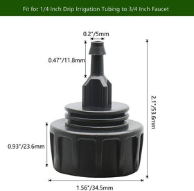 Yulaiyoen 1/4 inch drip tubing adapter for reliable insertion into standard irrigation lines.