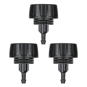 Yulaiyoen drip irrigation hose connectors in a 3-pack for easy, compatible garden irrigation setups.