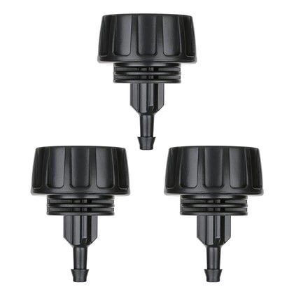 Yulaiyoen drip irrigation hose connectors in a 3-pack for easy, compatible garden irrigation setups.