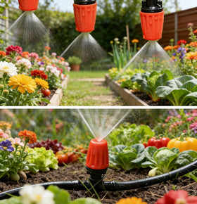 Yulaiyoen drip irrigation parts fit 1/4 inch tubing for reliable greenhouse irrigation.