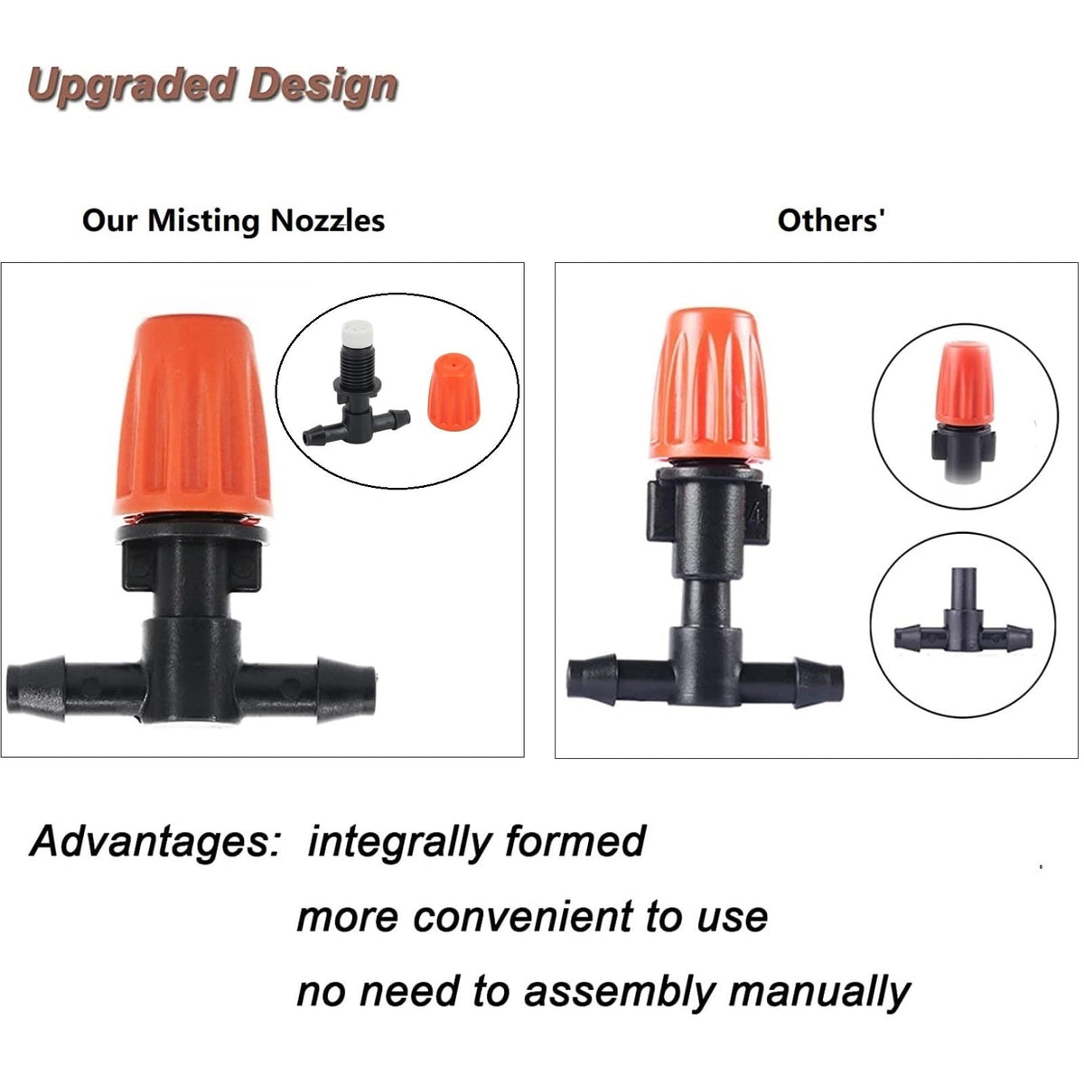 Yulaiyoen micro spray emitter provides customizable irrigation for patios.