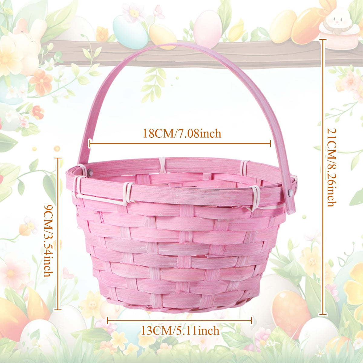 Yulejo Barydat bamboo bucket in color variety, perfect as Easter gifts