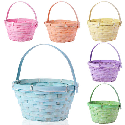 Yulejo Barydat Easter basket round with handle, ideal for egg hunts