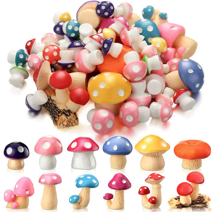 Yulejo cute tiny mushrooms pack for colorful garden decor
