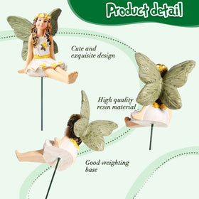 Yulejo detailed miniature fairies create focal points in beds and pots.