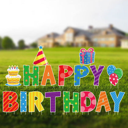 Yulejo 16-inch birthday letters for vivid outdoor display