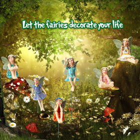 Yulejo lifelike fairy figurines invite curious glances from guests and kids.
