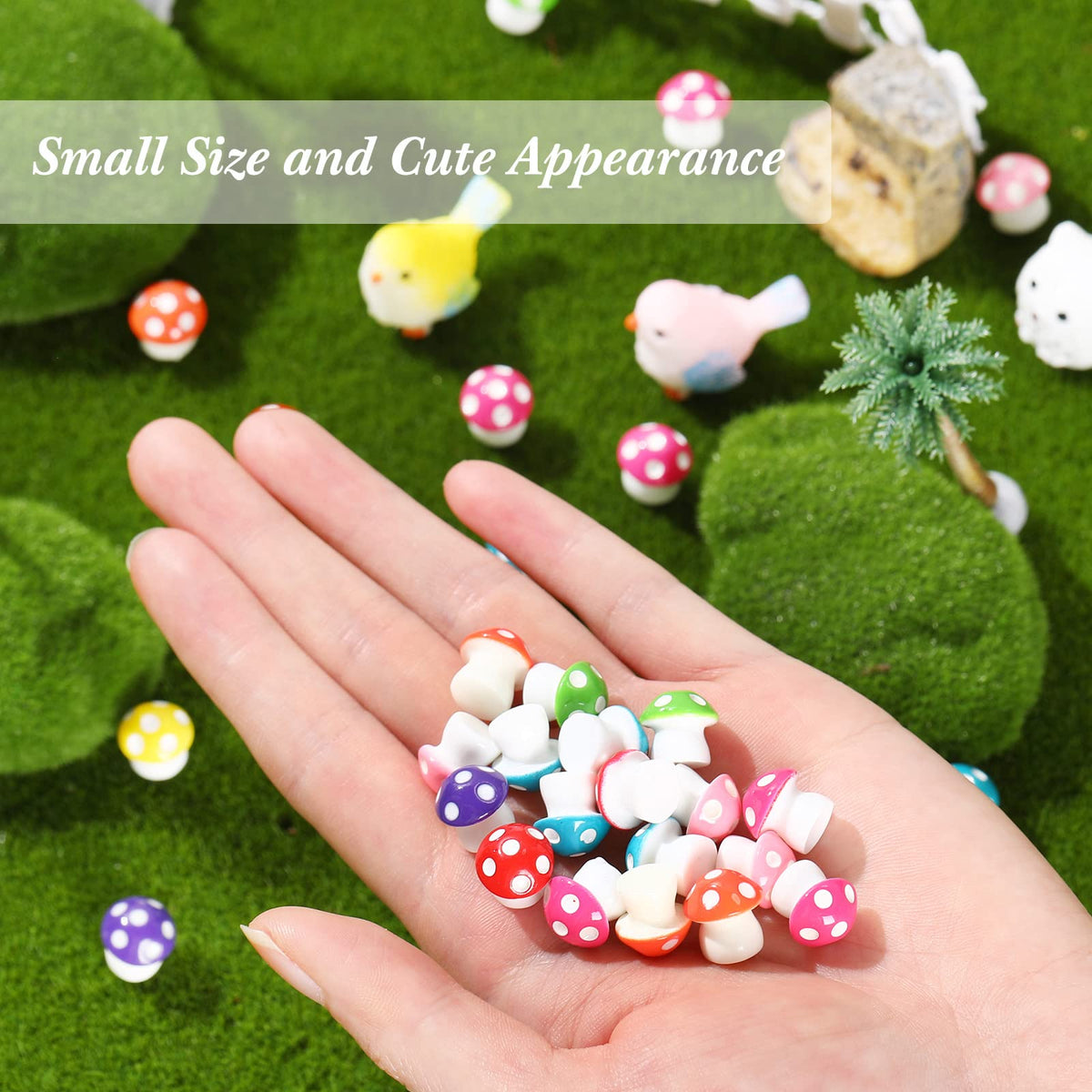 Yulejo miniature mushroom garden ornaments perfect for bonsai and terrariums