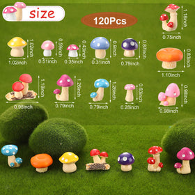 Yulejo miniature mushrooms in varied colors for micro landscapes