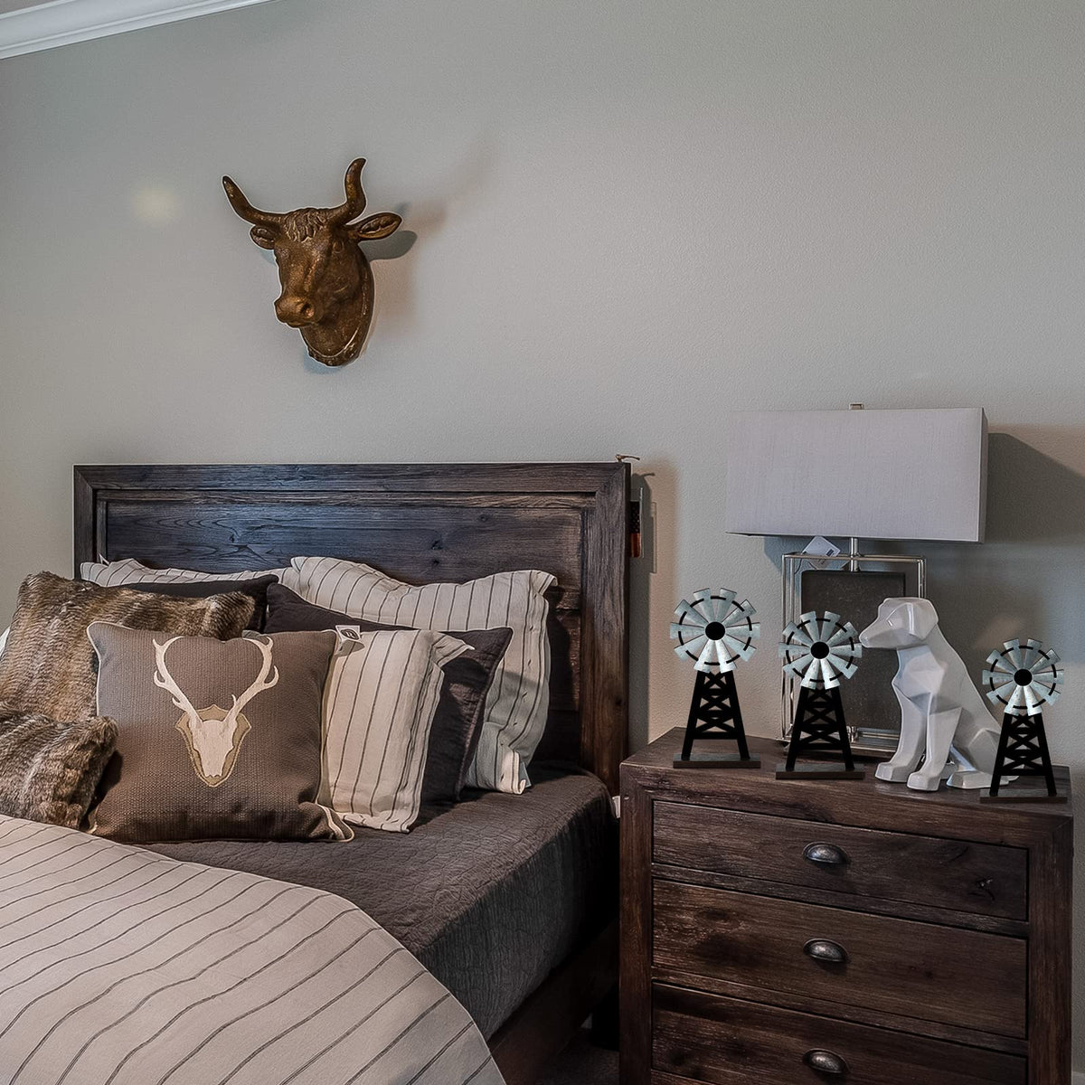 Yulejo windmill display on desk elevates home office aesthetics