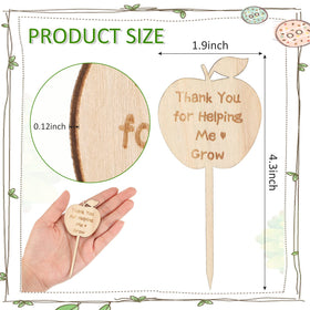 Yulejo wooden succulent label showing natural grain for charming plant displays.