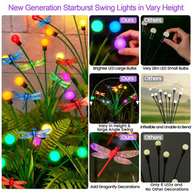 Yulloyello dragonfly decor with swaying LEDs for whimsy