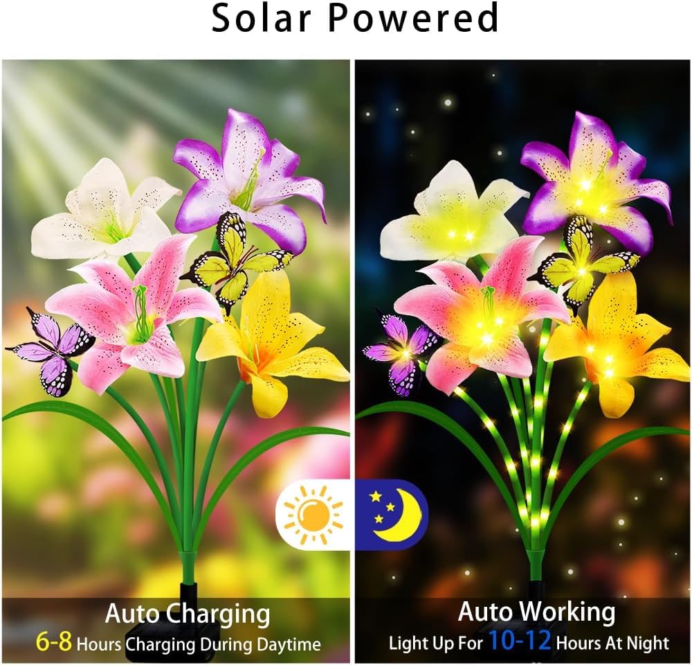 Yulloyello garden stake lights installed easily without wires