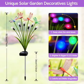 Yulloyello solar firefly lights with six LEDs illuminate paths