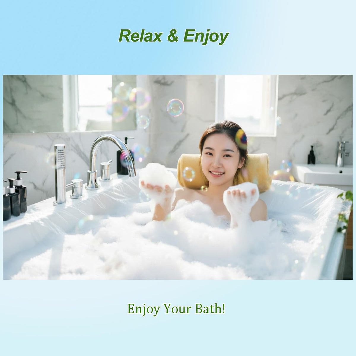 YULONG Lab bathtub liner adapts to many tub shapes for home and travel