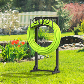 Yumatum easy-access hose storage reduces outdoor clutter.