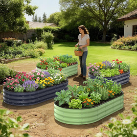 Yumatum elevated planter keeps growing tasks organized and accessible for daily tending