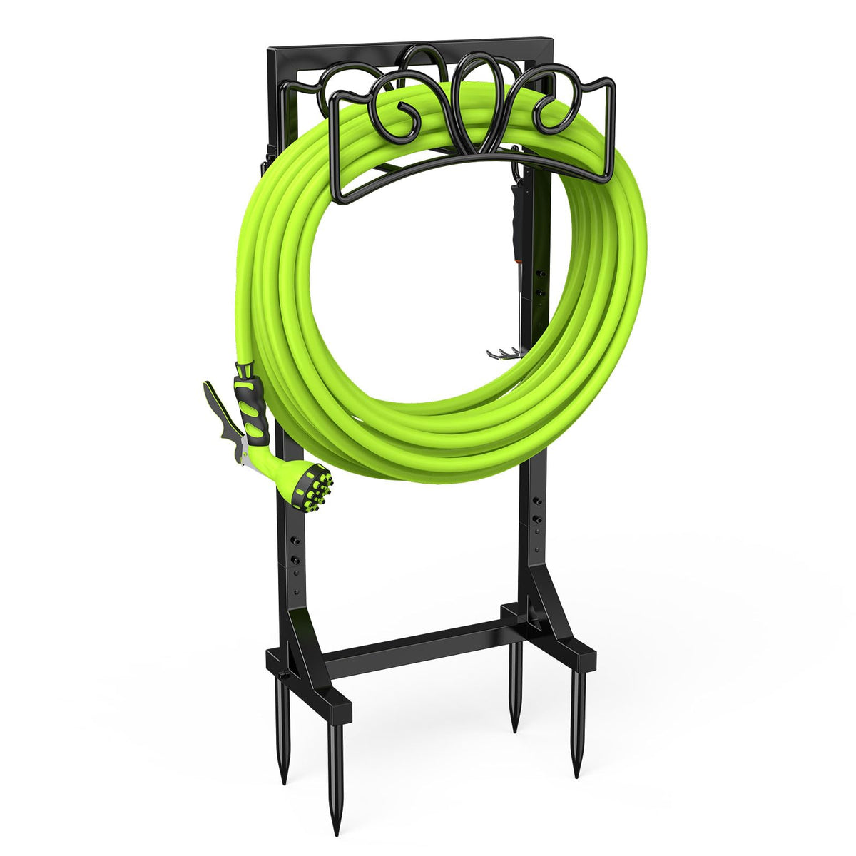 Yumatum garden hose holder reel with a stable square structure for long hoses.
