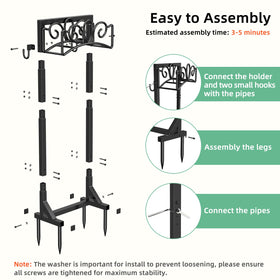Yumatum hose support up to 150 feet without sagging.