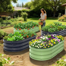 Yumatum poolside greenery defining space without permanent landscaping