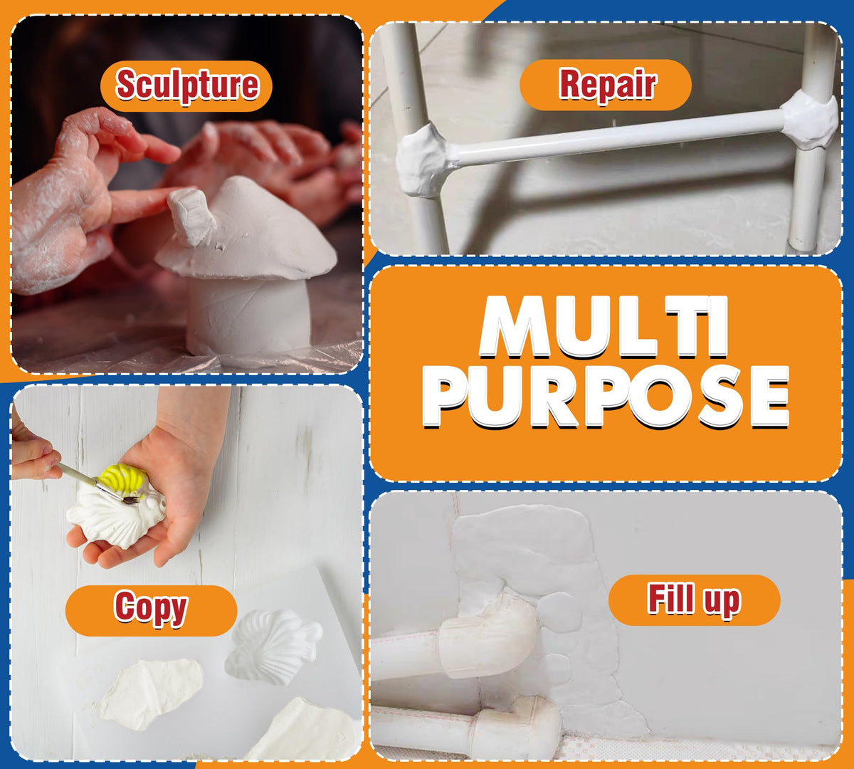 YumCraft Pool Repair Kit bonds tile, fiberglass, and concrete for all-surface repairs.