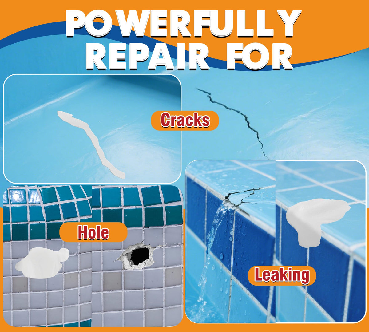 YumCraft Underwater Repair Putty Seal application on wet surfaces for durable repairs.