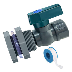 Yummiman rain barrel drain valve kit with bulkhead for easy water discharge