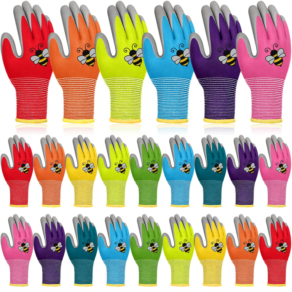 Yumoin kids garden gloves multi color pack for easy sharing and replacement