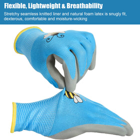 Yumoin kids garden gloves waterproof coating keeps hands clean during digging