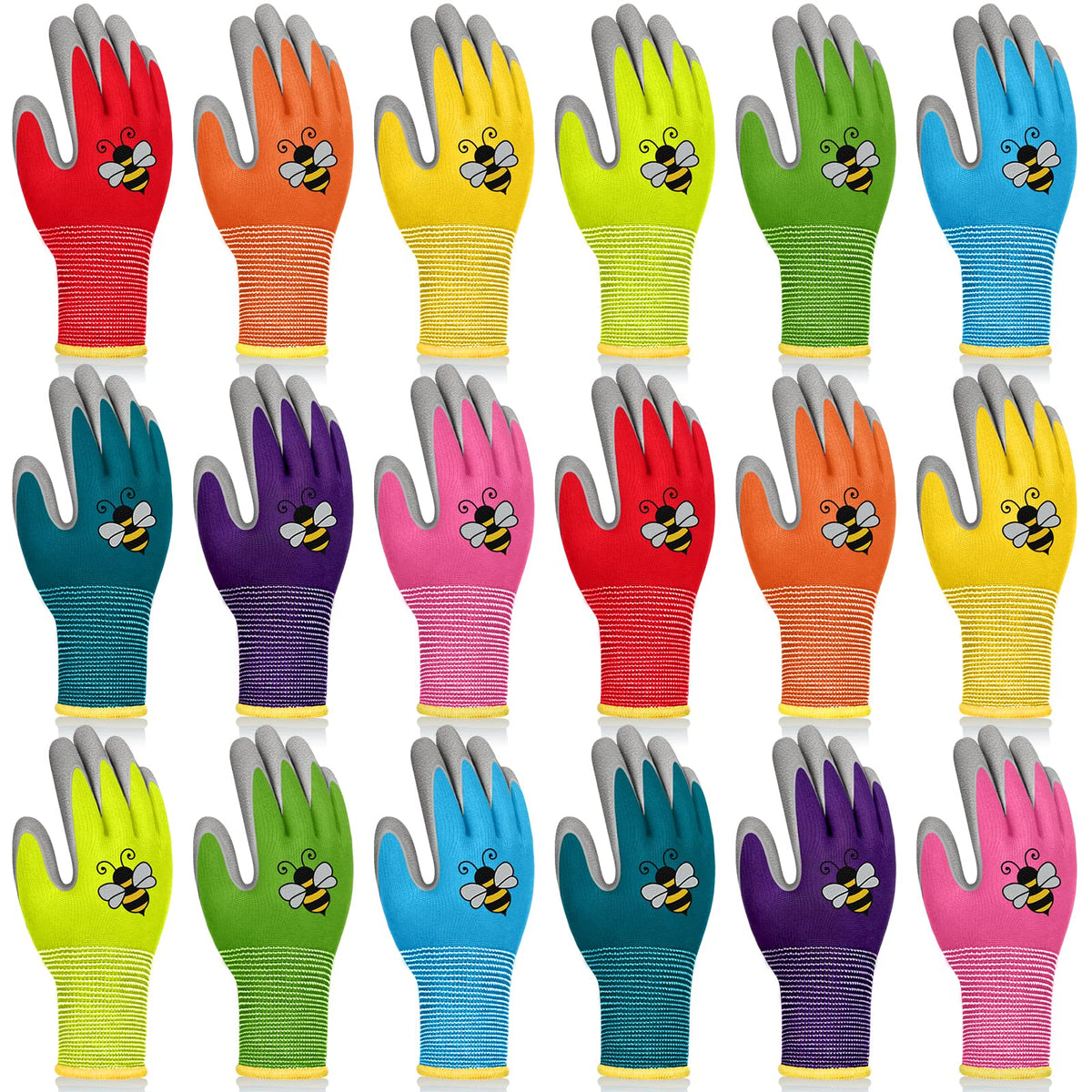 Yumoin kids gardening gloves foam coated palm for a secure grip during planting