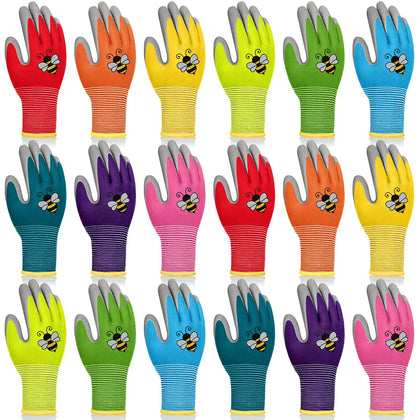 Yumoin kids gardening gloves foam coated palm for a secure grip during planting