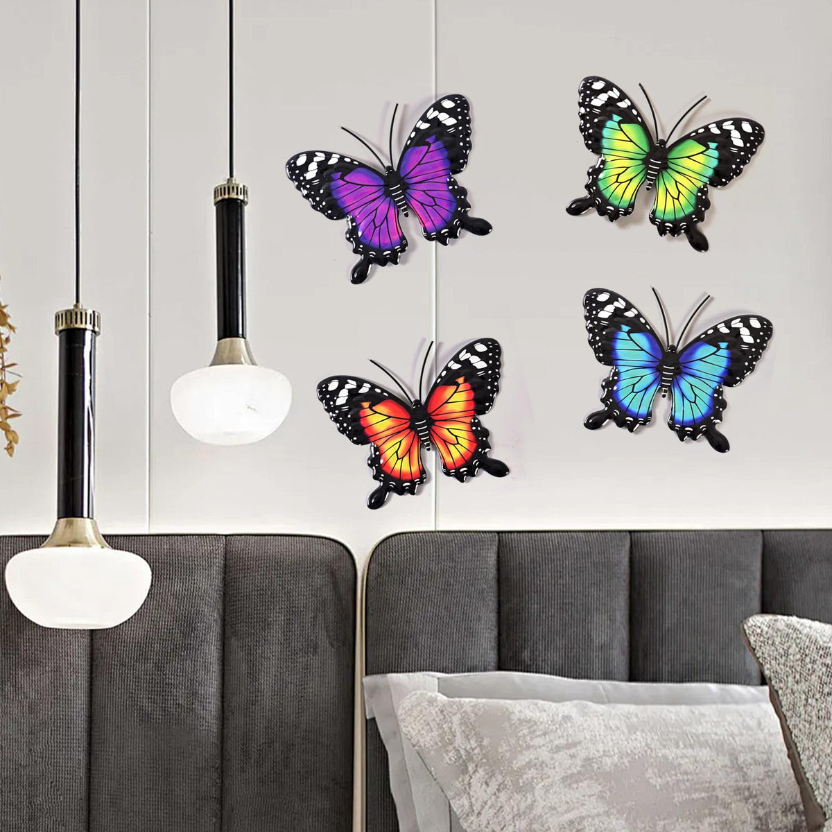 Yungeln butterfly wall decor bundle offers easy hanging and vibrant color