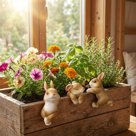 Yungeln mini rabbit decor is compact for easy placement anywhere.