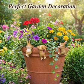 Yungeln rabbit garden decor figurine collection brings playful charm to shelves.