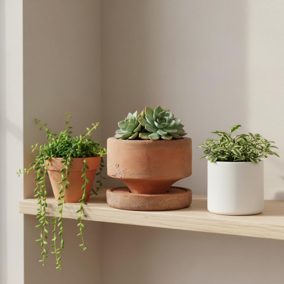 Yungyan pots suited for indoor and outdoor use.