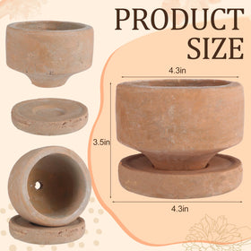 Yungyan pot with drainage saucer for clean, healthy plants.