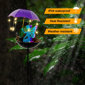 YUNJACKEYDZ metal fairy ornament with weatherproof finish