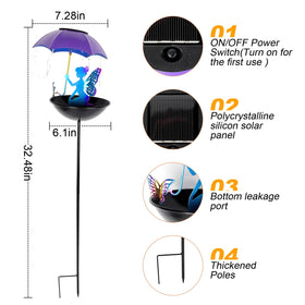 YUNJACKEYDZ solar powered light glows softly after sunset