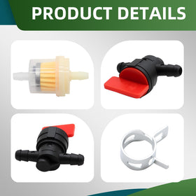 Yunnergo inline valve installed on a lawn mower hose for quick shutoff
