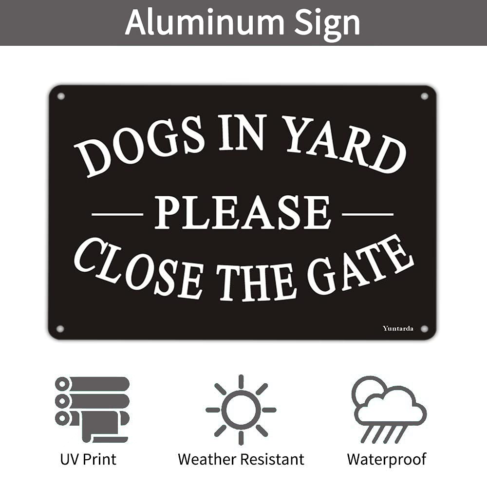 Yuntarda Dogs in Yard sign 040mil aluminum for durability outdoors