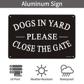 Yuntarda Dogs in Yard sign 040mil aluminum for durability outdoors