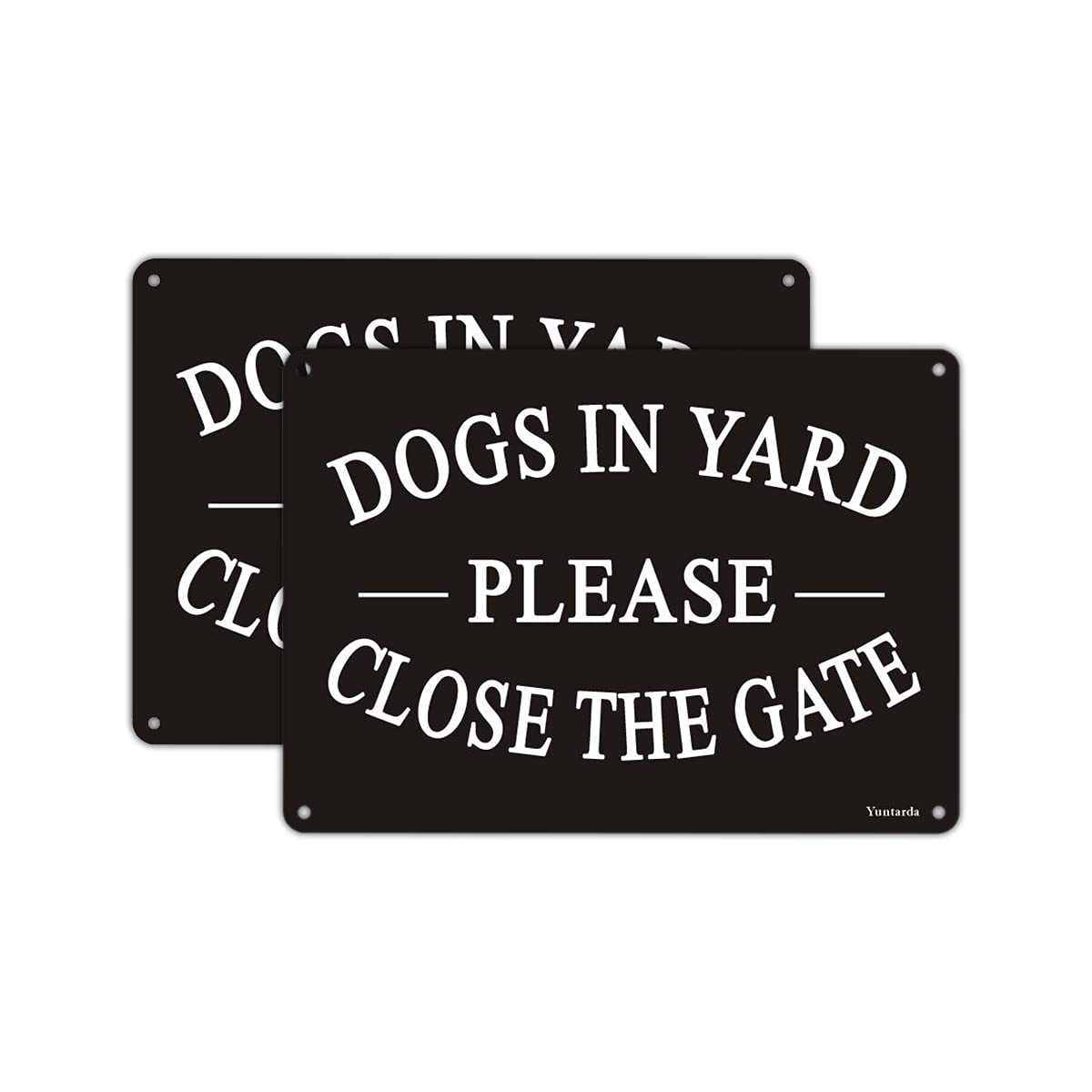Yuntarda Dogs in Yard sign with reflective coating for outdoor visibility