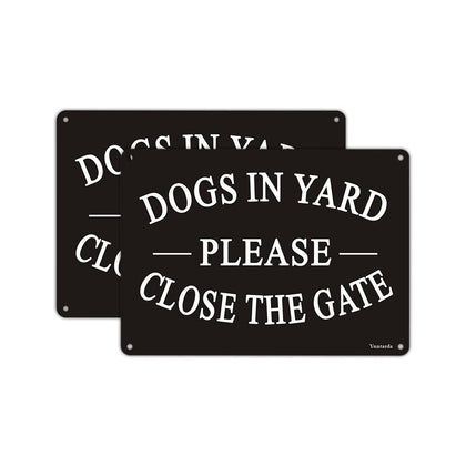 Yuntarda Dogs in Yard sign with reflective coating for outdoor visibility