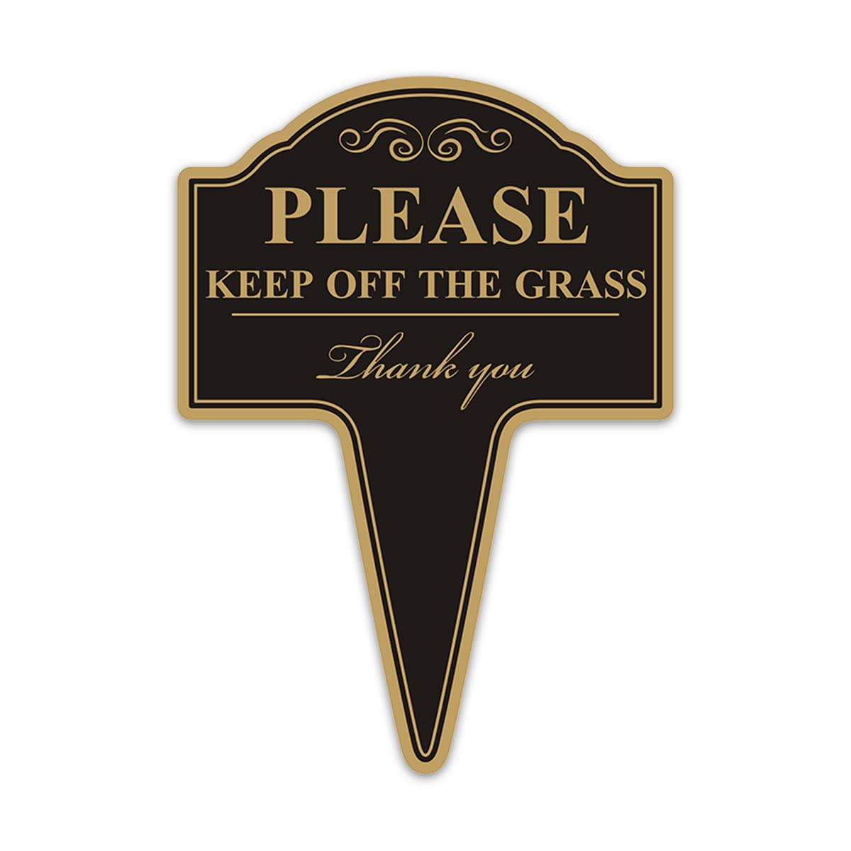 Yuntarda Keep Off the Grass sign 10x14 double-sided for outdoor visibility.