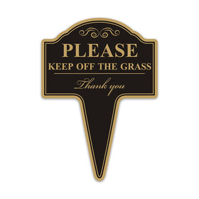 Yuntarda Keep Off the Grass sign 10x14 double-sided for outdoor visibility.