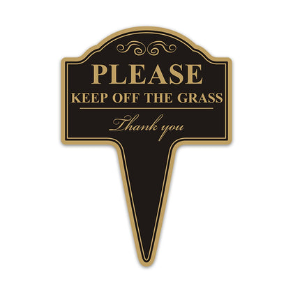 Yuntarda Keep Off the Grass sign 10x14 double-sided for outdoor visibility.