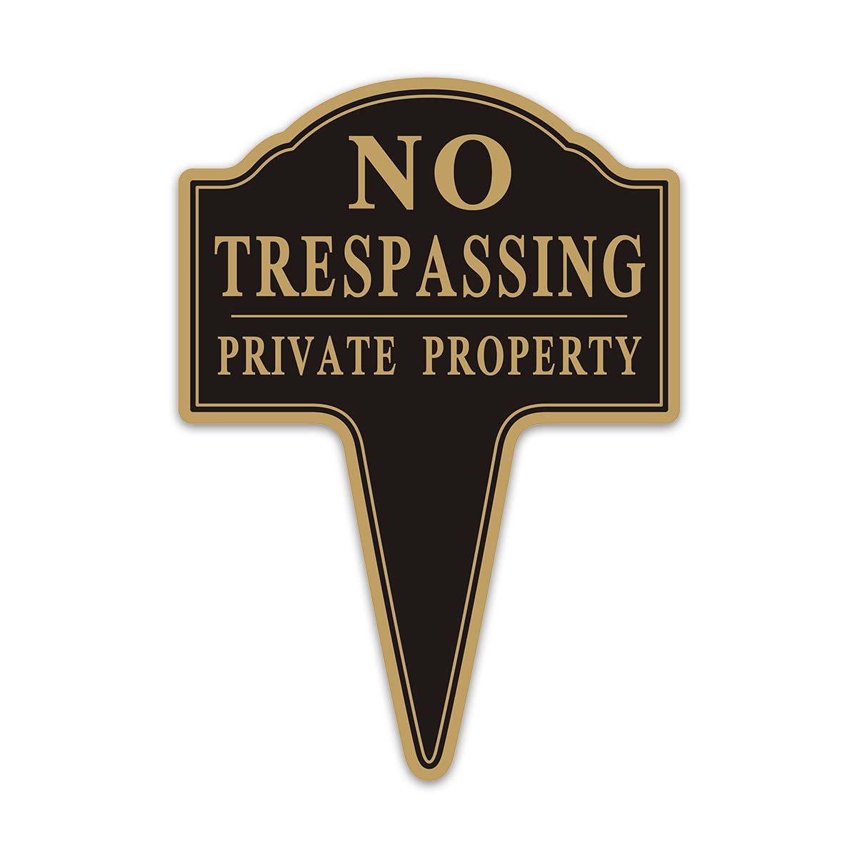 Yuntarda no-trespassing sign on durable aluminum for outdoor property protection.