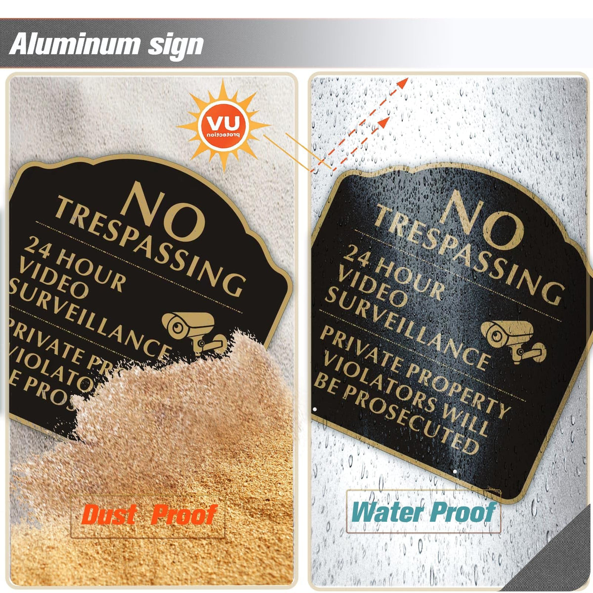 Yuntarda outdoor weather-resistant sign suitable for walls or gates