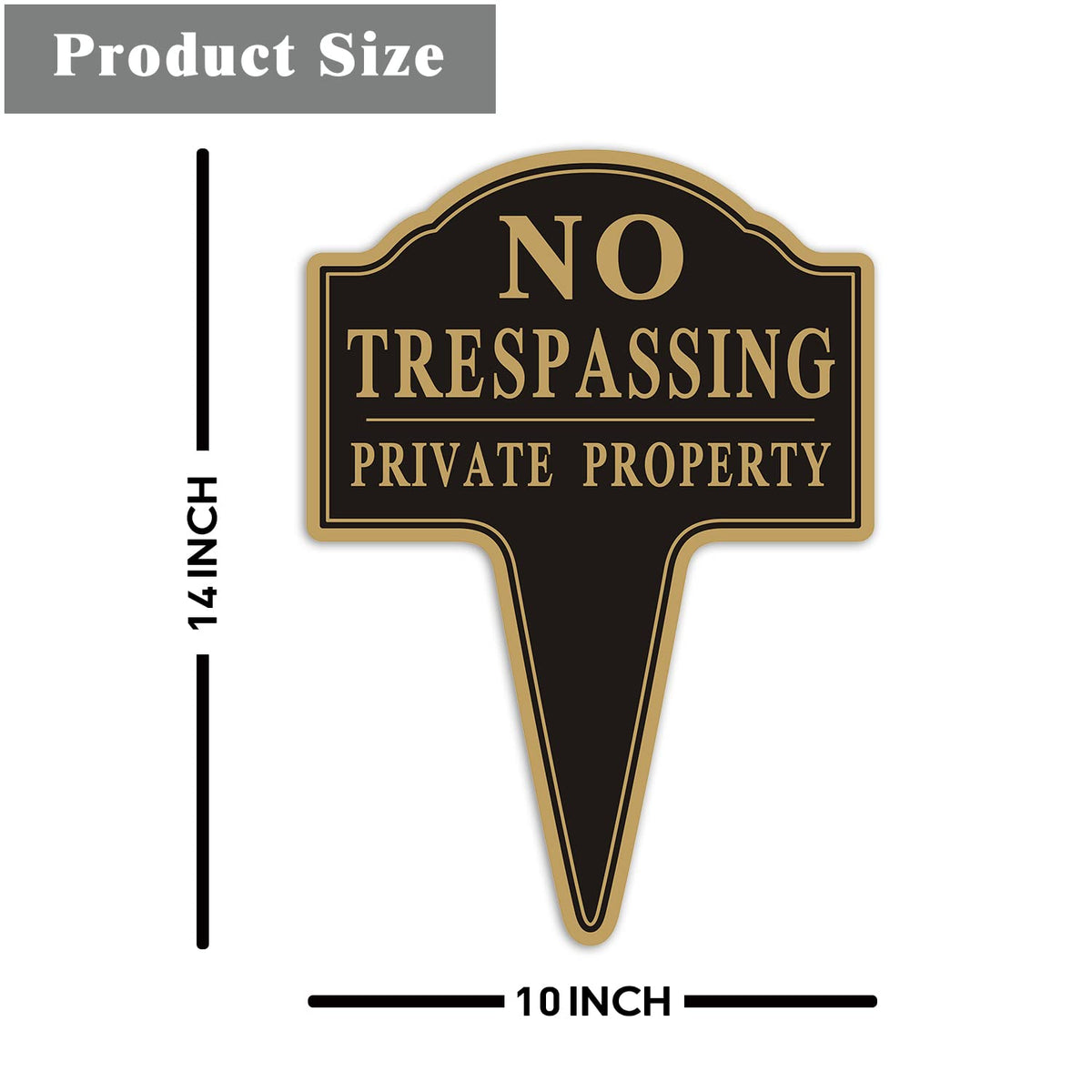 Yuntarda private-property sign ideal for lawns and yards outdoors.