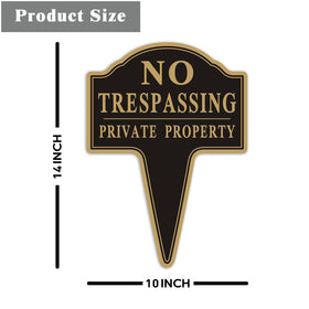 Yuntarda private-property sign ideal for lawns and yards outdoors.